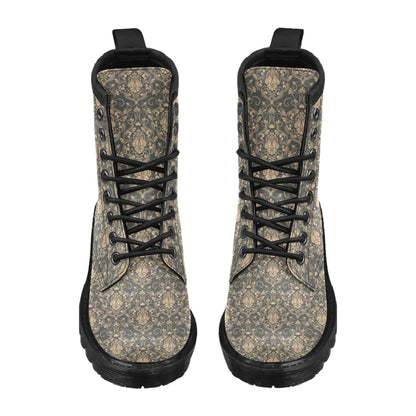 Damask Elegant Luxury Print Pattern Women's Boots