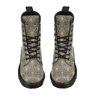 Damask Elegant Luxury Print Pattern Women's Boots