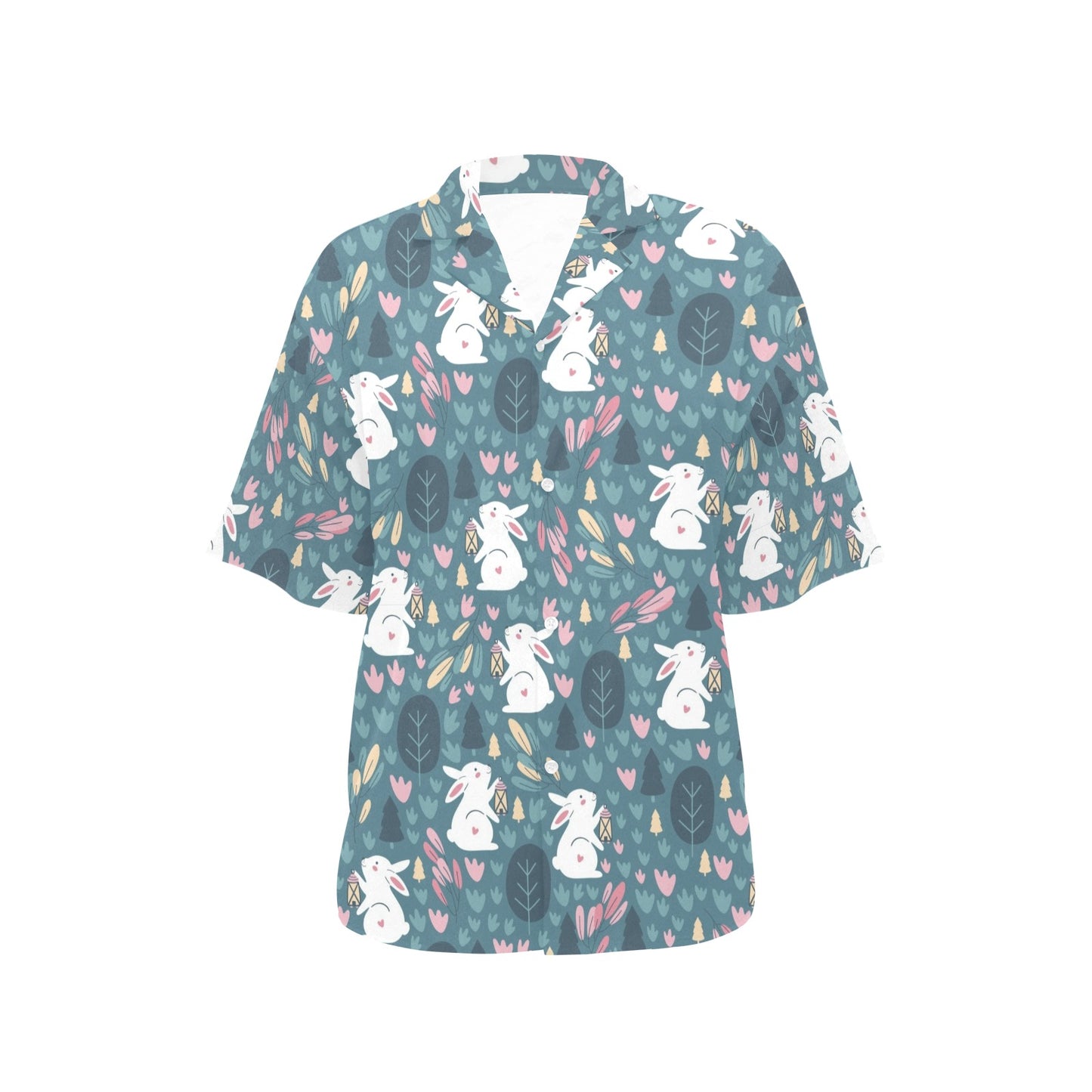 Rabbit Pattern Print Design RB013 Women's Hawaiian Shirt