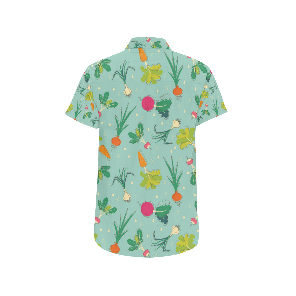 Radish Pattern Print Design A01 Men's Short Sleeve Button Up Shirt