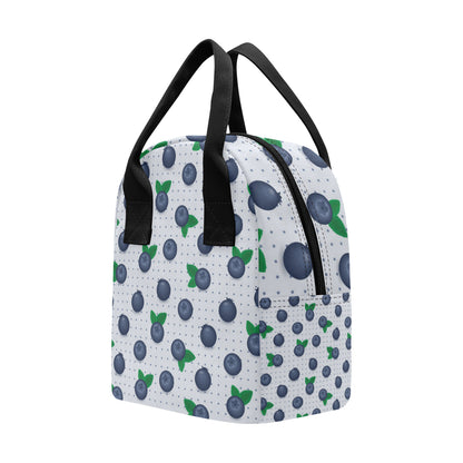 Blueberry Pattern Print Design BB02 Insulated Lunch Bag
