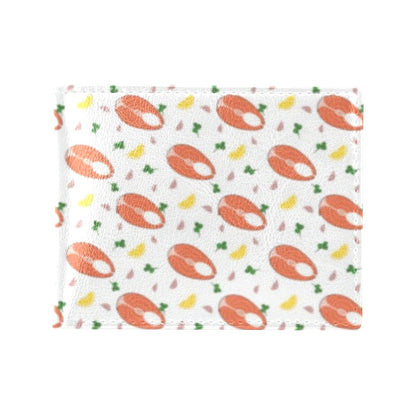 Salmon Steak Print Design LKS303 Men's ID Card Wallet