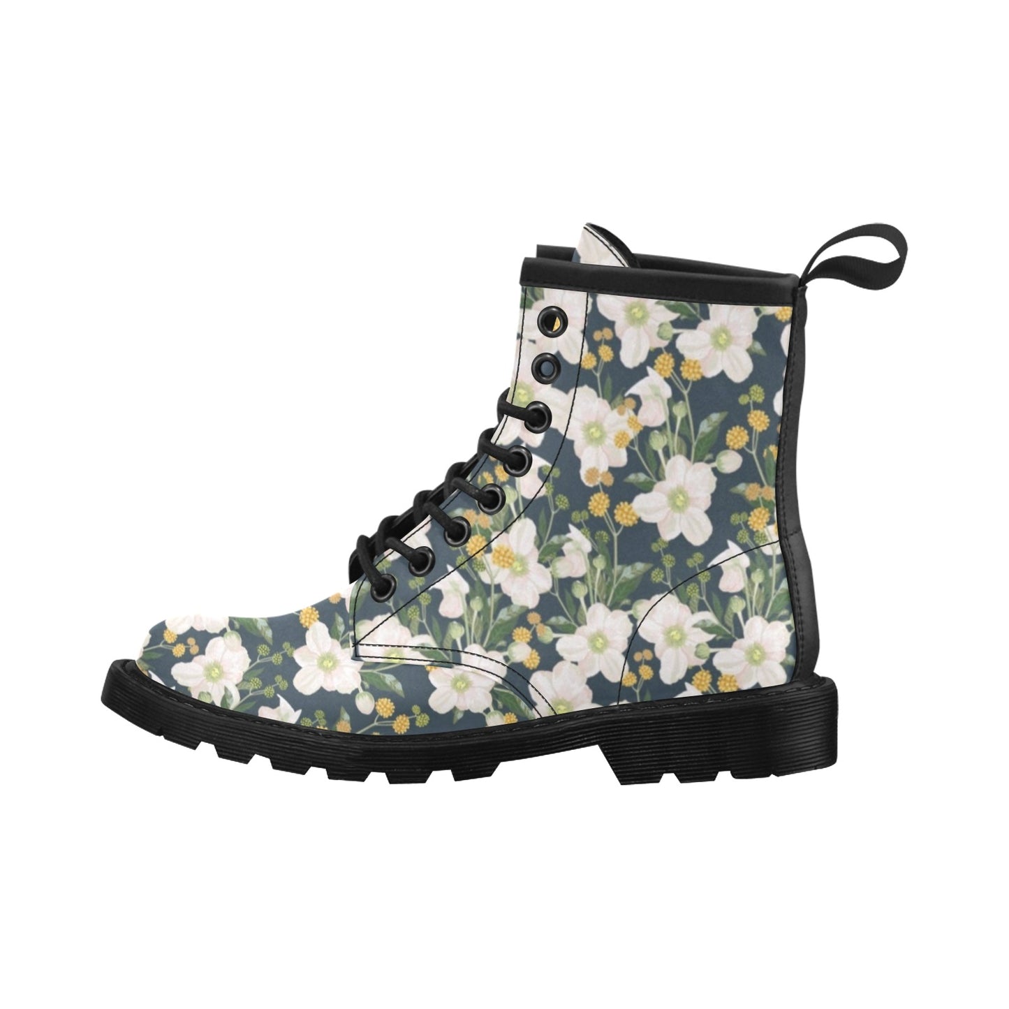 Anemone Pattern Print Design AM04 Women's Boots