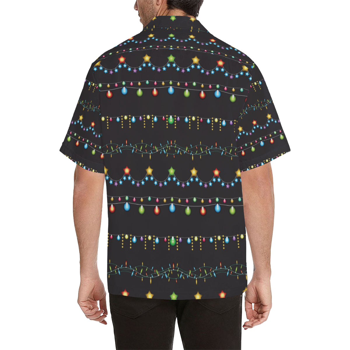 Christmas Light Pattern Print Design 01 Men's Hawaiian Shirt