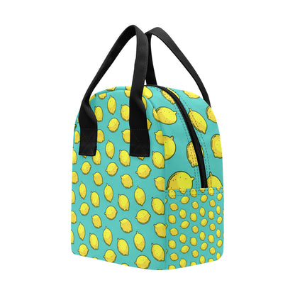 Lemon Pattern Print Design LM04 Insulated Lunch Bag