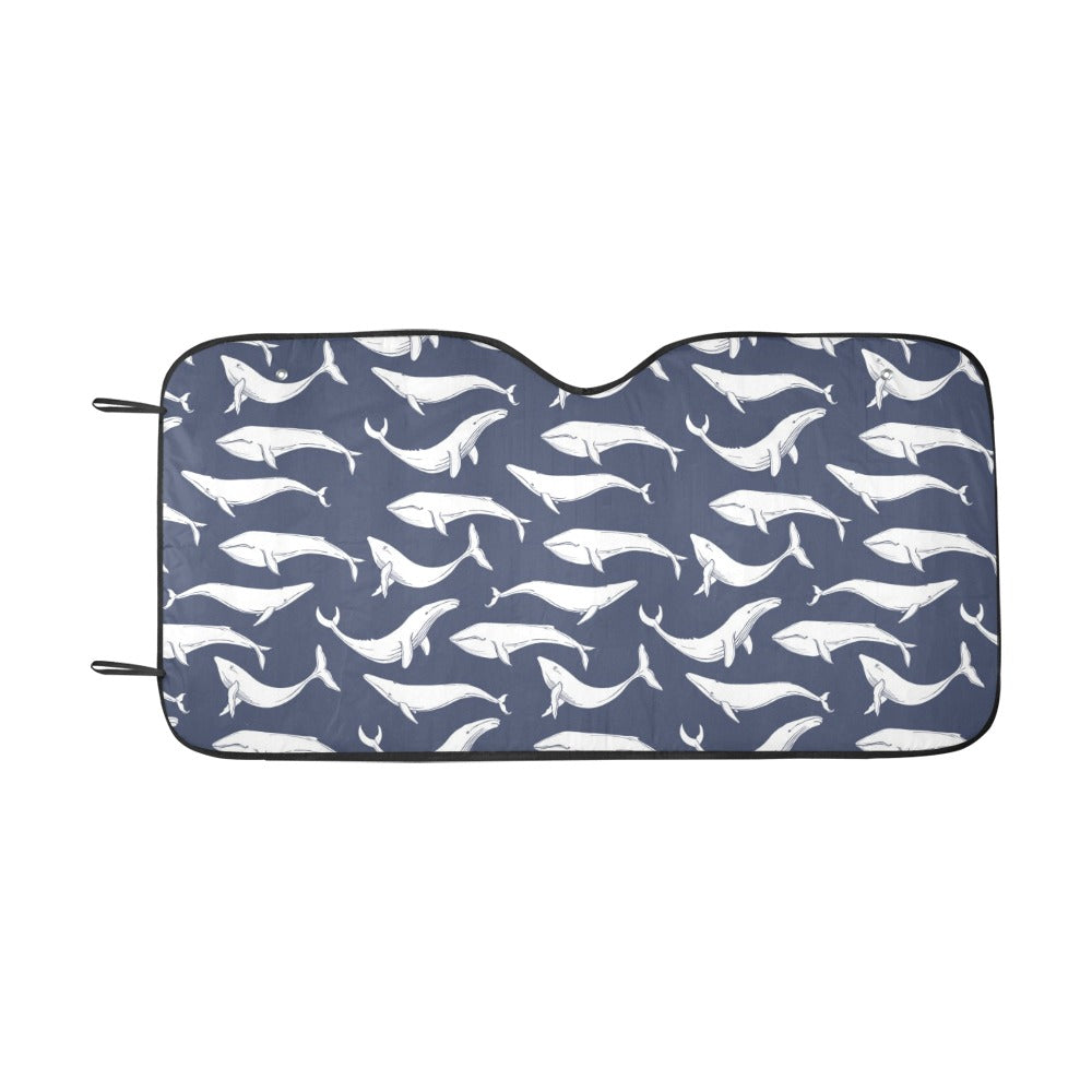Whale Print Design LKS308 Car front Windshield Sun Shade