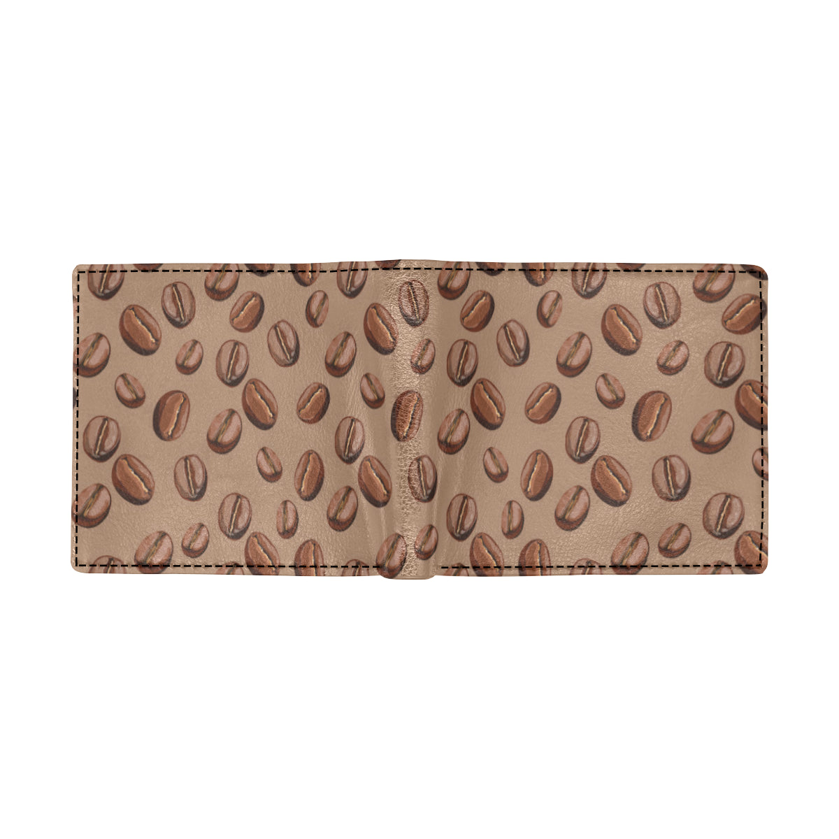 Coffee Pattern Print Design 07 Men's ID Card Wallet