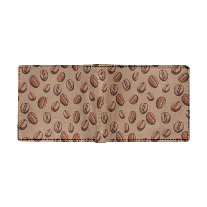 Coffee Pattern Print Design 07 Men's ID Card Wallet