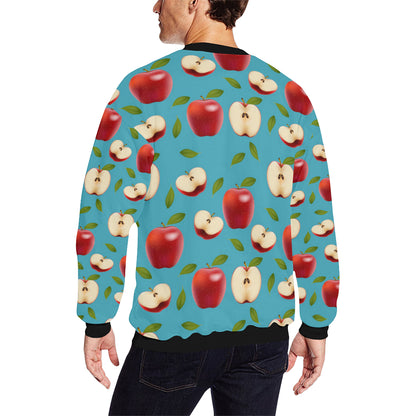 Apple Pattern Print Design AP012 Men Long Sleeve Sweatshirt