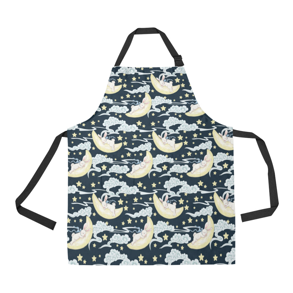 Rabbit Sleeping Pattern Print Design RB08 Apron with Pocket