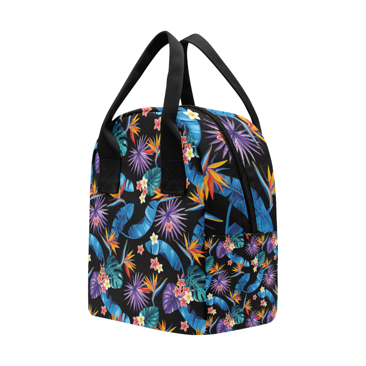 Tropical Flower Pattern Print Design TF018 Insulated Lunch Bag