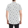 Swallow Bird Pattern Print Design 04 Men's Short Sleeve Button Up Shirt