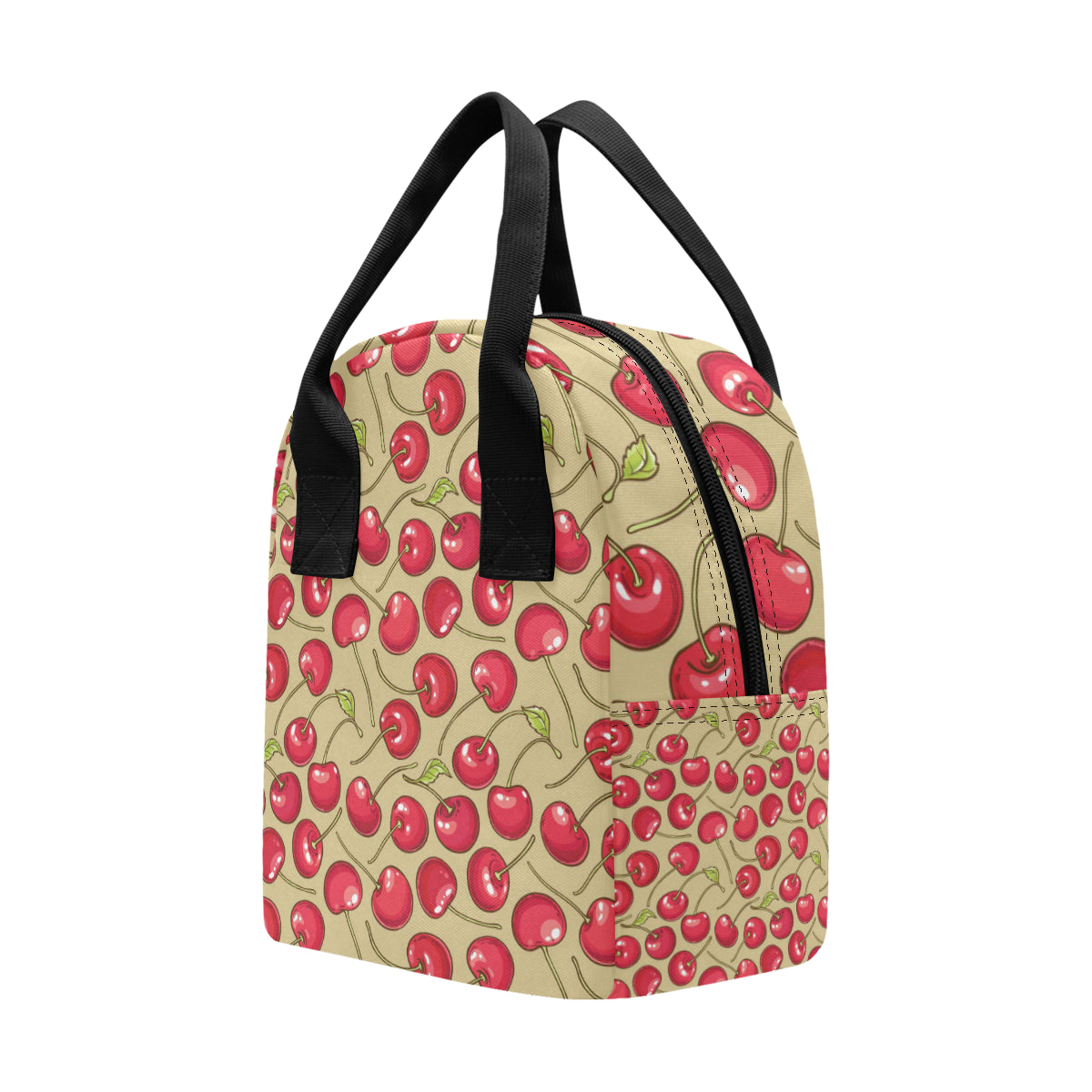 Cherry Pattern Print Design CH05 Insulated Lunch Bag