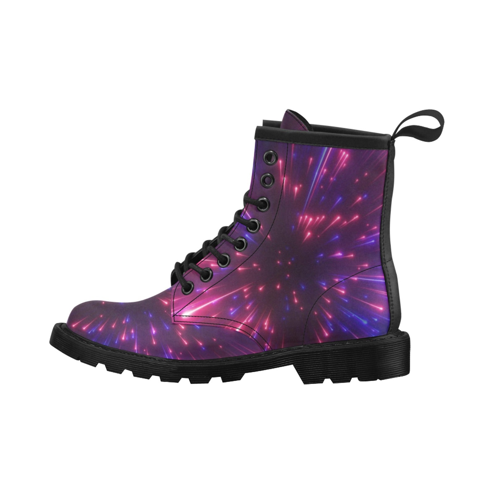 Celestial Purple Blue Neon Speed Light Women's Boots