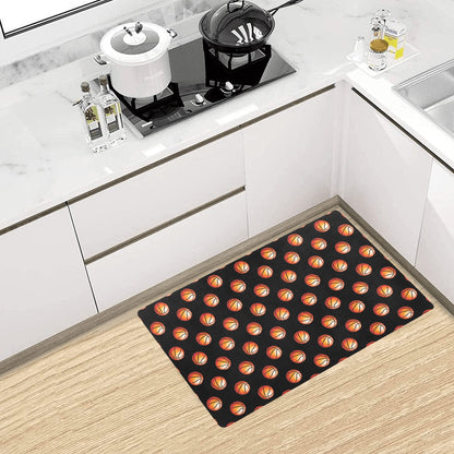Basketball Pattern Print Design 01 Kitchen Mat