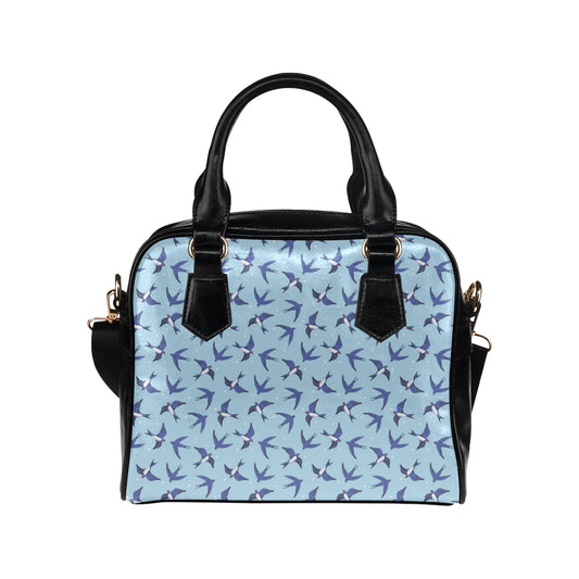 Swallow Bird Pattern Print Design 06 Shoulder Handbag