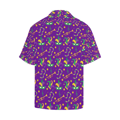 Mardi Gras Pattern Print Design 06 Men's Hawaiian Shirt