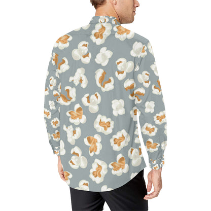 Popcorn Pattern Print Design A05 Men's Long Sleeve Shirt