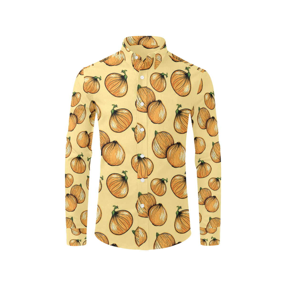 Onion Pattern Print Design A04 Men's Long Sleeve Shirt