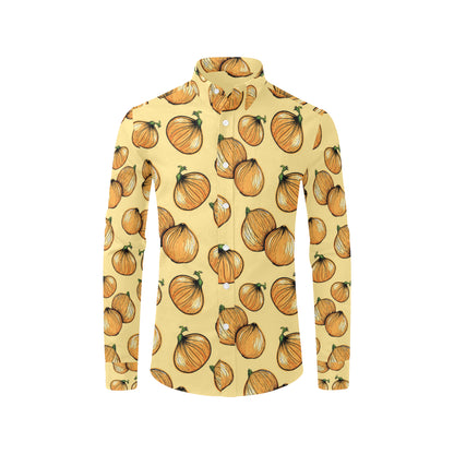 Onion Pattern Print Design A04 Men's Long Sleeve Shirt