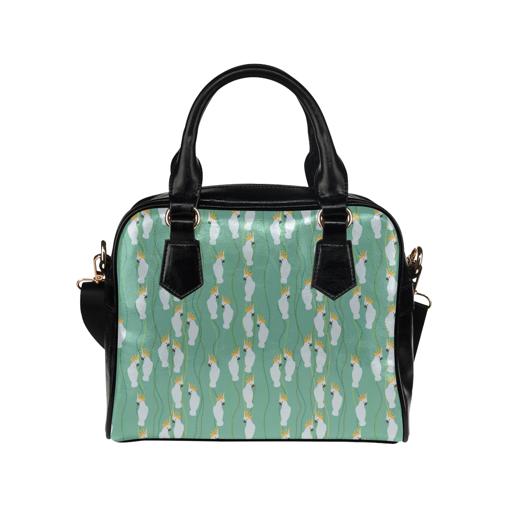 Cockatoo Pattern Print Design 01 Shoulder Handbag