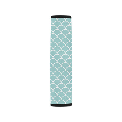 Scales Teal Pattern Print Design 02 Car Seat Belt Cover