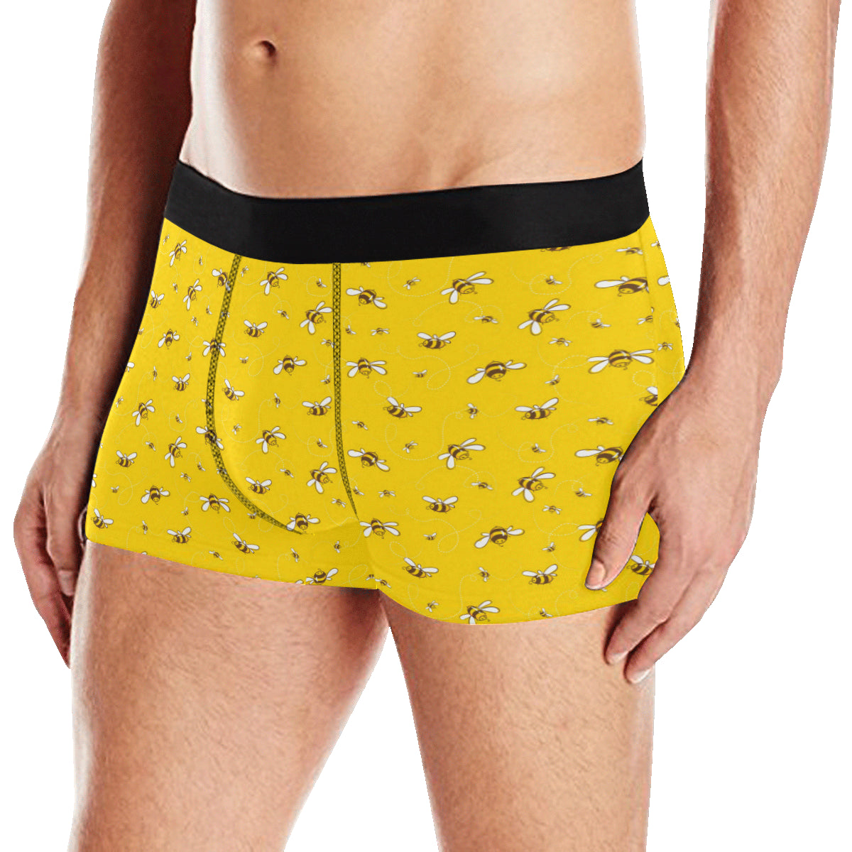 Bee Pattern Print Design 05 Men's Boxer Briefs