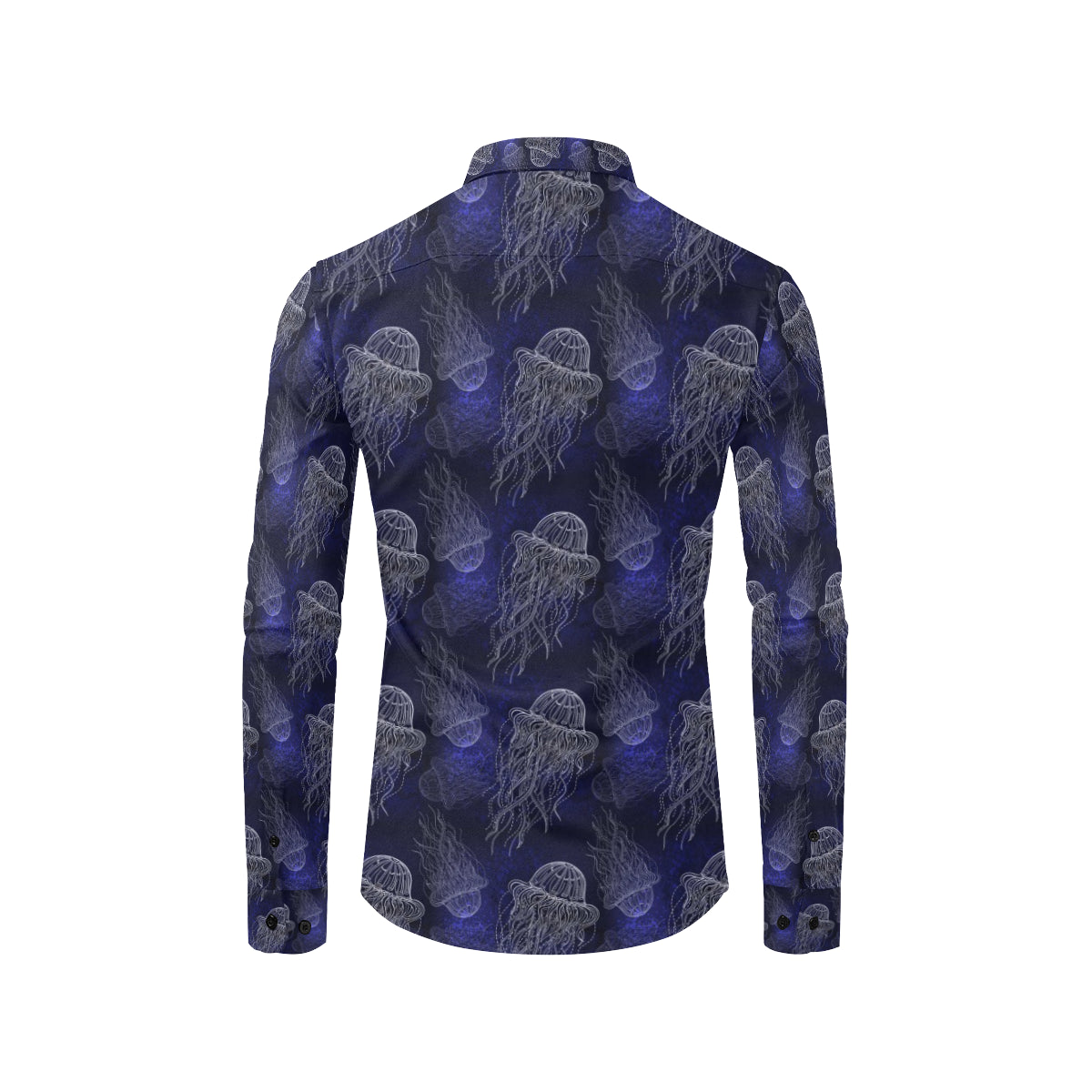 Jellyfish Pattern Print Design 02 Men's Long Sleeve Shirt
