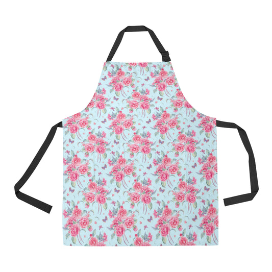 Camellia Pattern Print Design 01 Apron with Pocket
