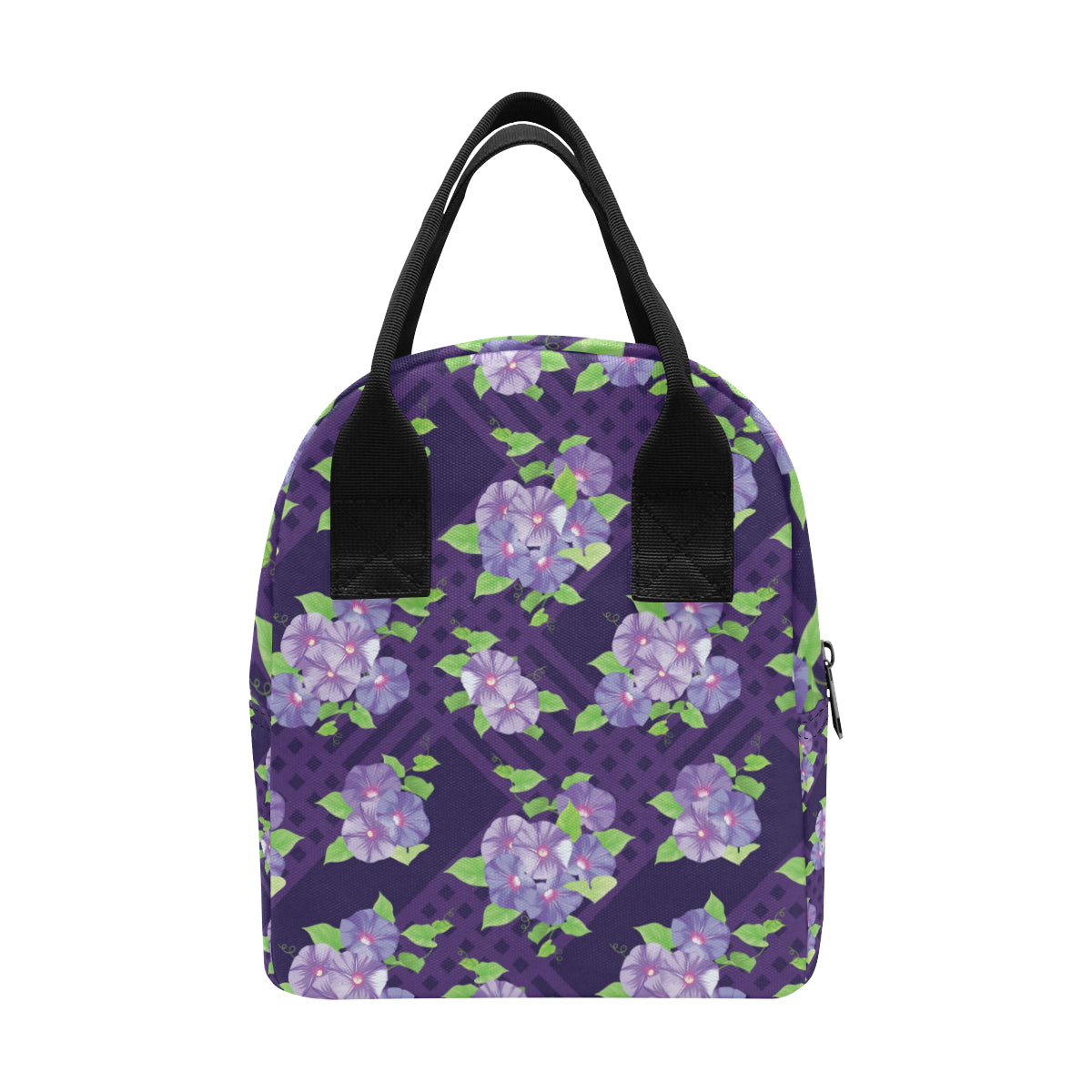 Morning Glory Pattern Print Design MG03 Insulated Lunch Bag