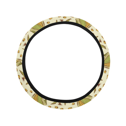 Corn Pattern Print Design 01 Steering Wheel Cover with Elastic Edge