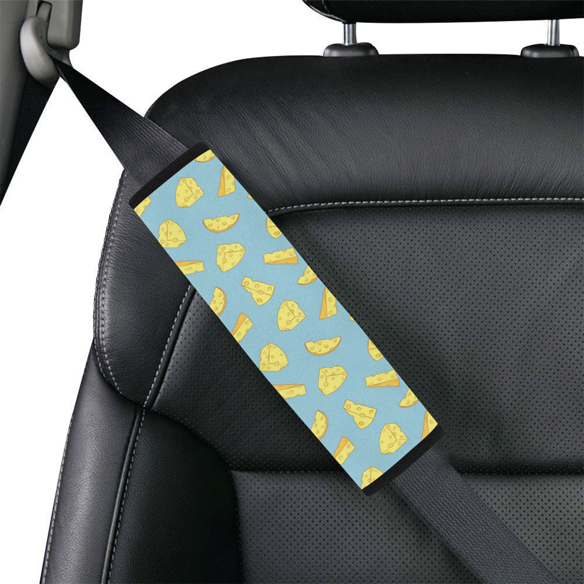 Cheese Pattern Print Design 04 Car Seat Belt Cover