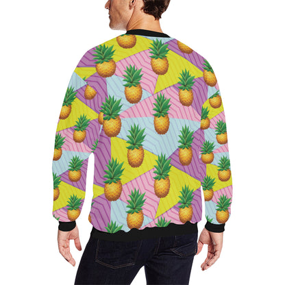 Pineapple Pattern Print Design PP05 Men Long Sleeve Sweatshirt