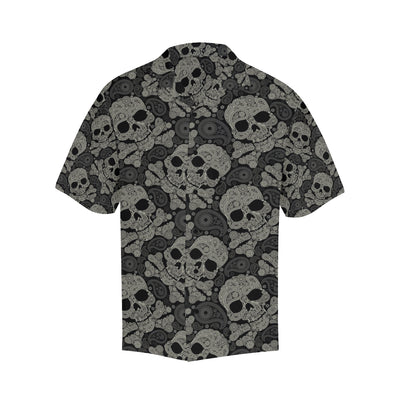 Paisley Skull Pattern Print Design A01 Men's Hawaiian Shirt