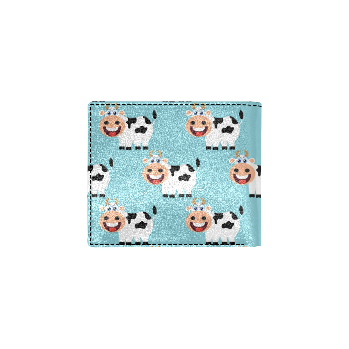 Cattle Cute Pattern Print Design 01 Men's ID Card Wallet