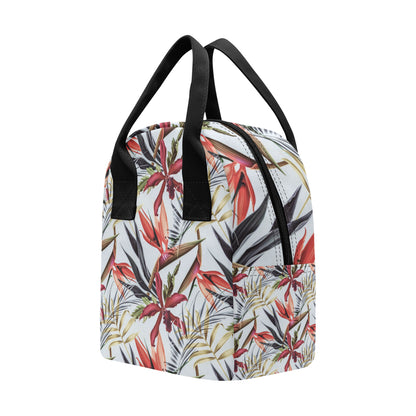 Tropical Flower Pattern Print Design TF021 Insulated Lunch Bag