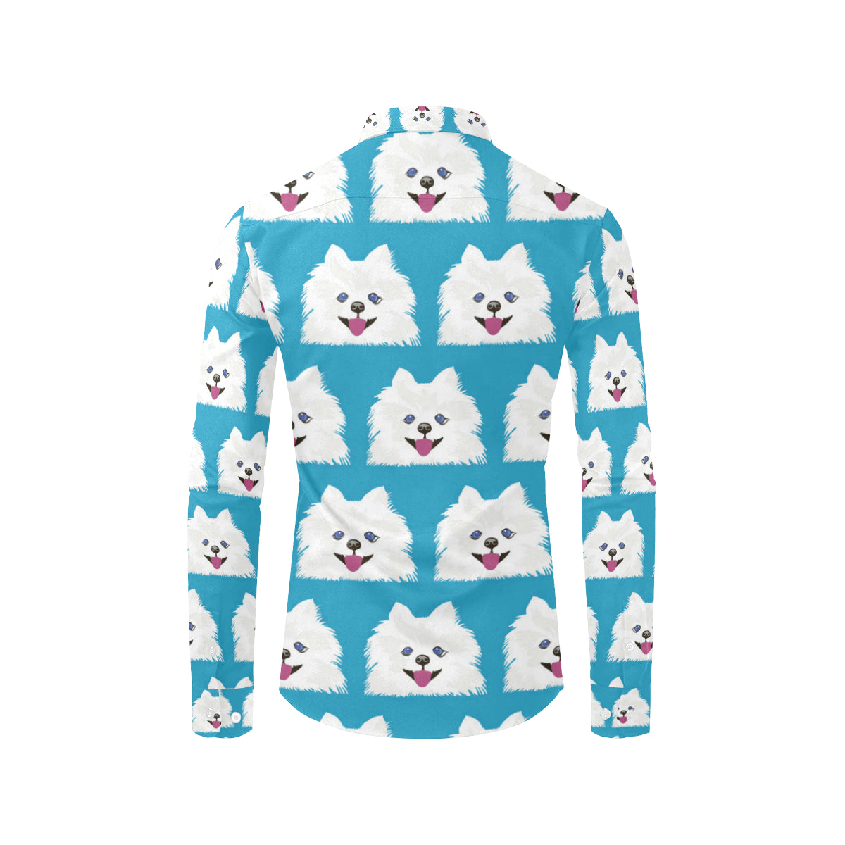 Pomeranians Pattern Print Design A05 Men's Long Sleeve Shirt