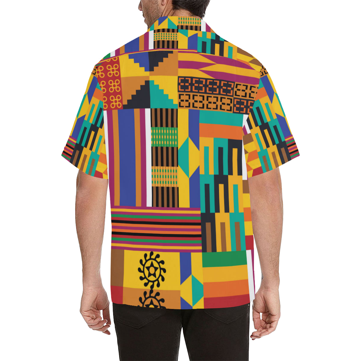 Kente Pattern Print Design 03 Men's Hawaiian Shirt