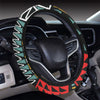 Kente Pattern Print Design 02 Steering Wheel Cover with Elastic Edge