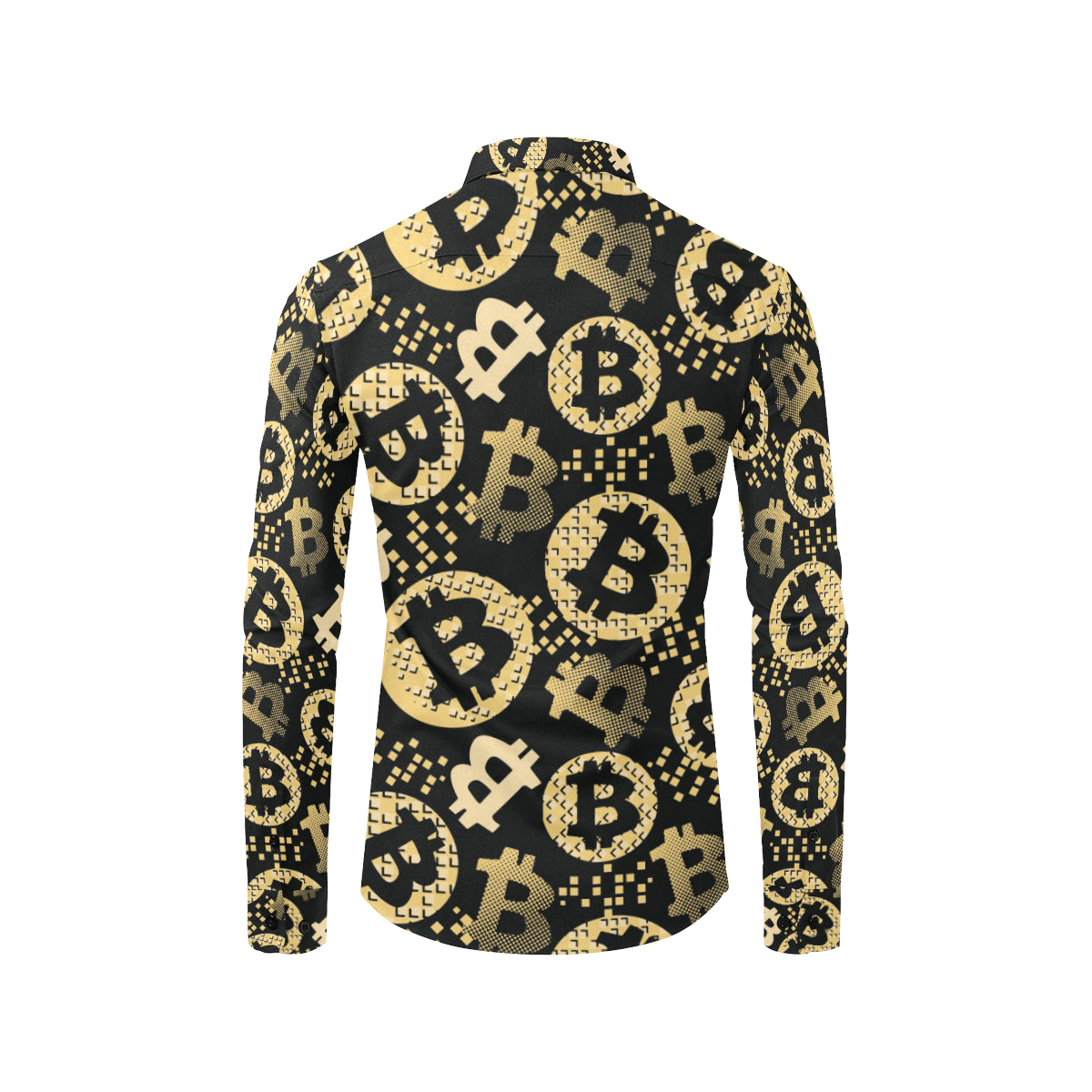 Bitcoin Pattern Print Design DO06 Men's Long Sleeve Shirt