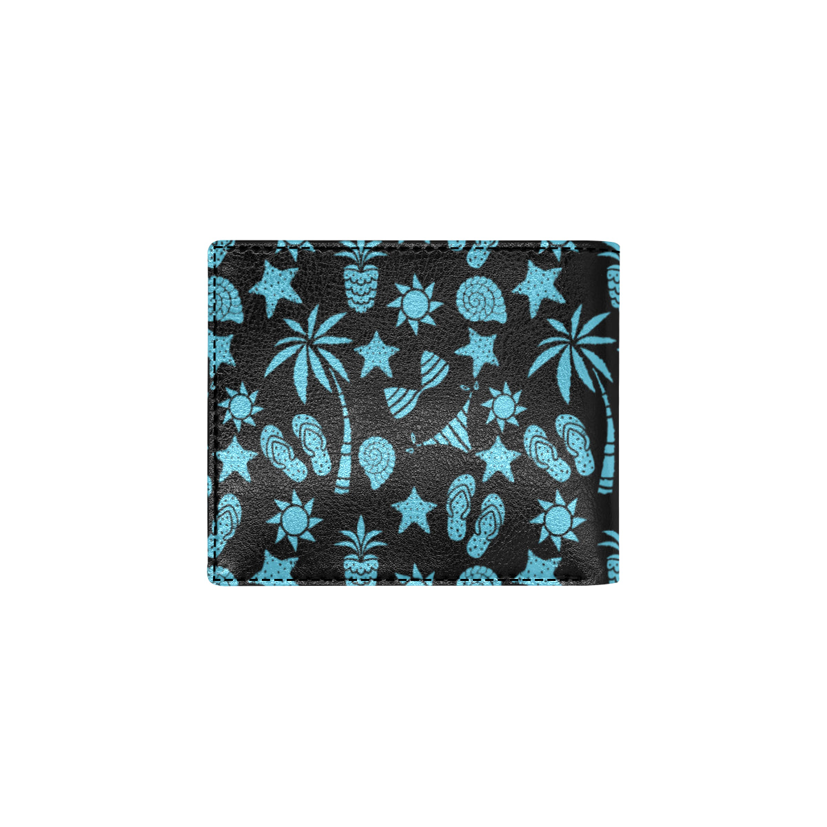 Beach Scene Pattern Print Design 03 Men's ID Card Wallet