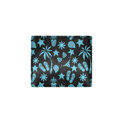 Beach Scene Pattern Print Design 03 Men's ID Card Wallet