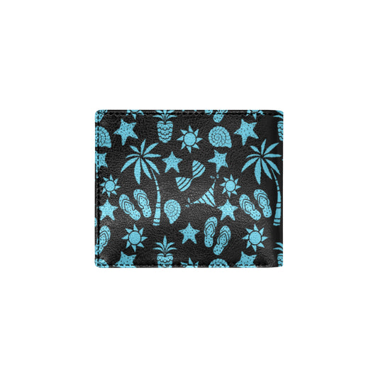 Beach Scene Pattern Print Design 03 Men's ID Card Wallet