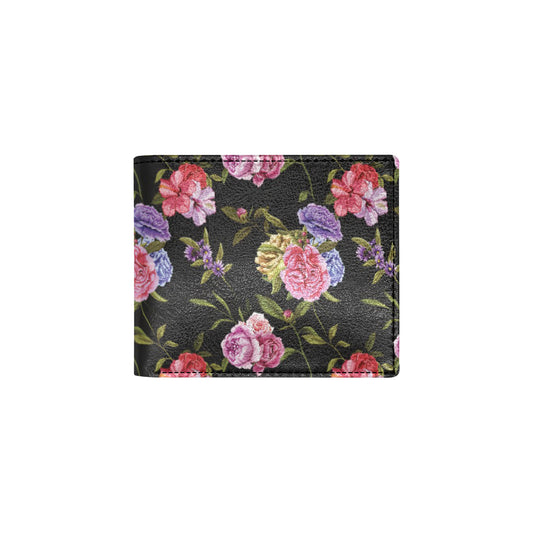 Carnations Pattern Print Design CN05 Men's ID Card Wallet