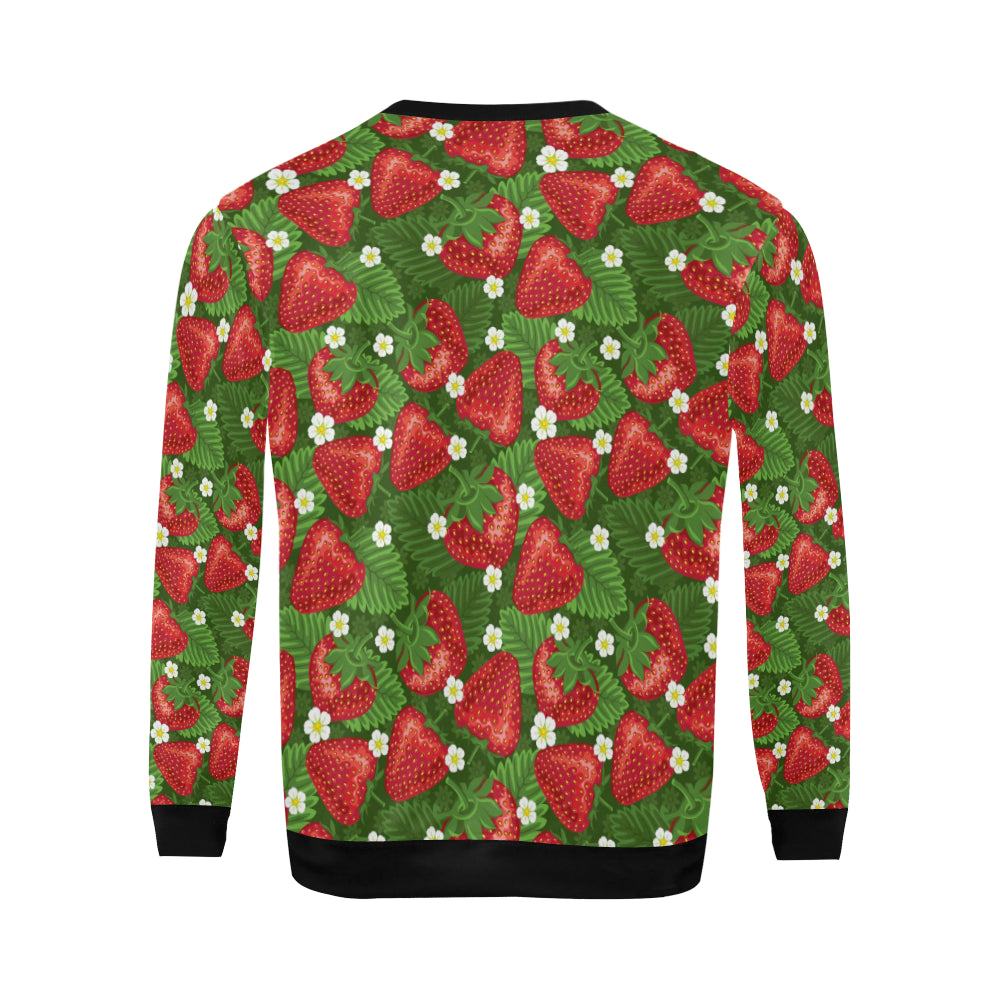 Strawberry Pattern Print Design SB05 Men Long Sleeve Sweatshirt