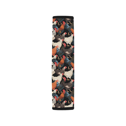 Chicken Print Pattern Car Seat Belt Cover