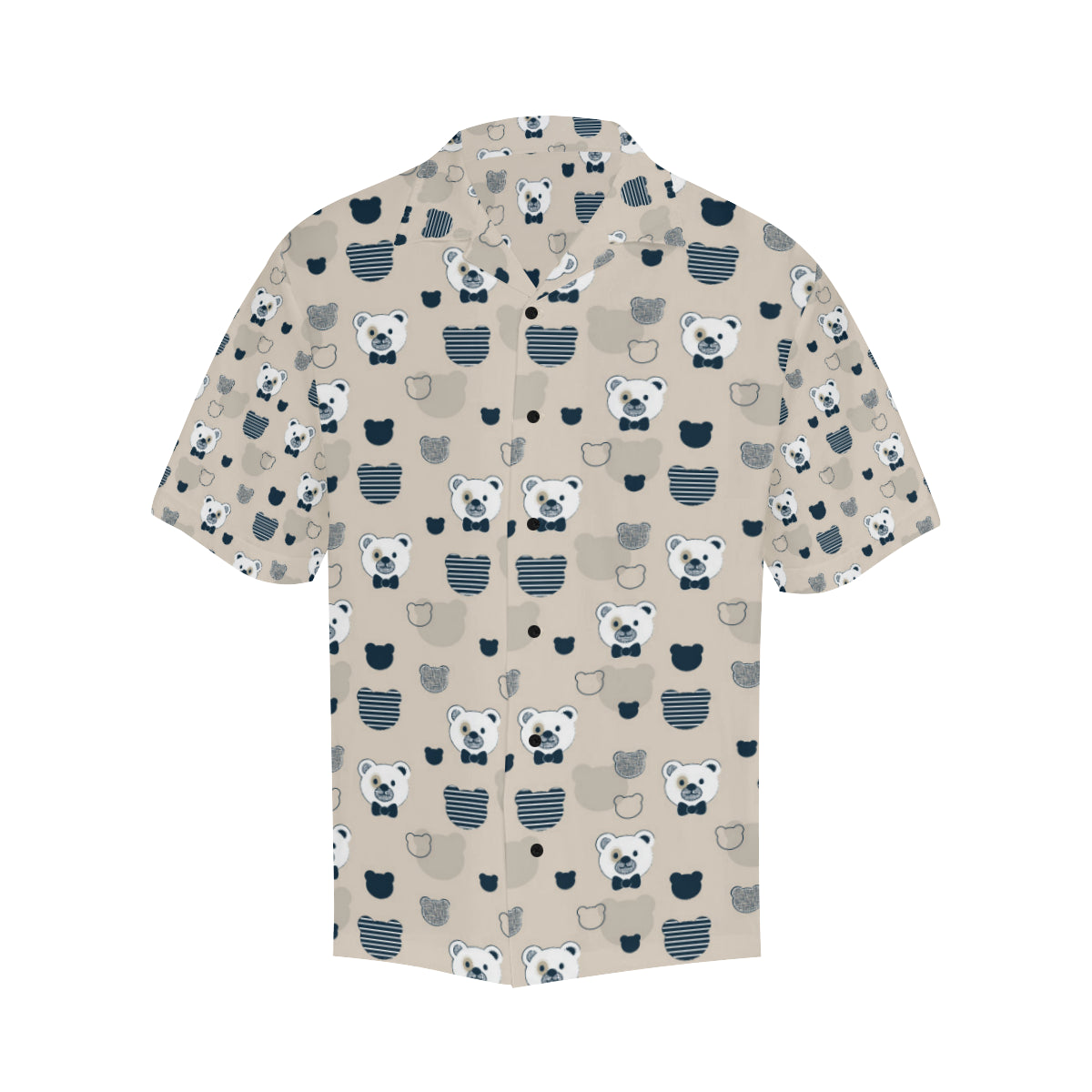 Bear Pattern Print Design 05 Men's Hawaiian Shirt