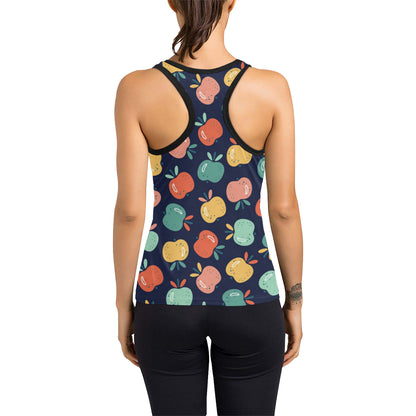 Apple Pattern Print Design AP09 Women's Racerback Tank Top