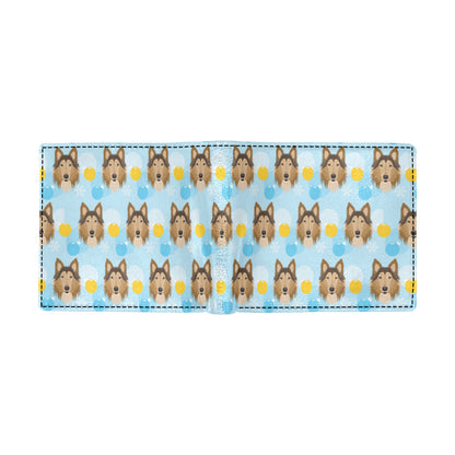 Collies Pattern Print Design 02 Men's ID Card Wallet