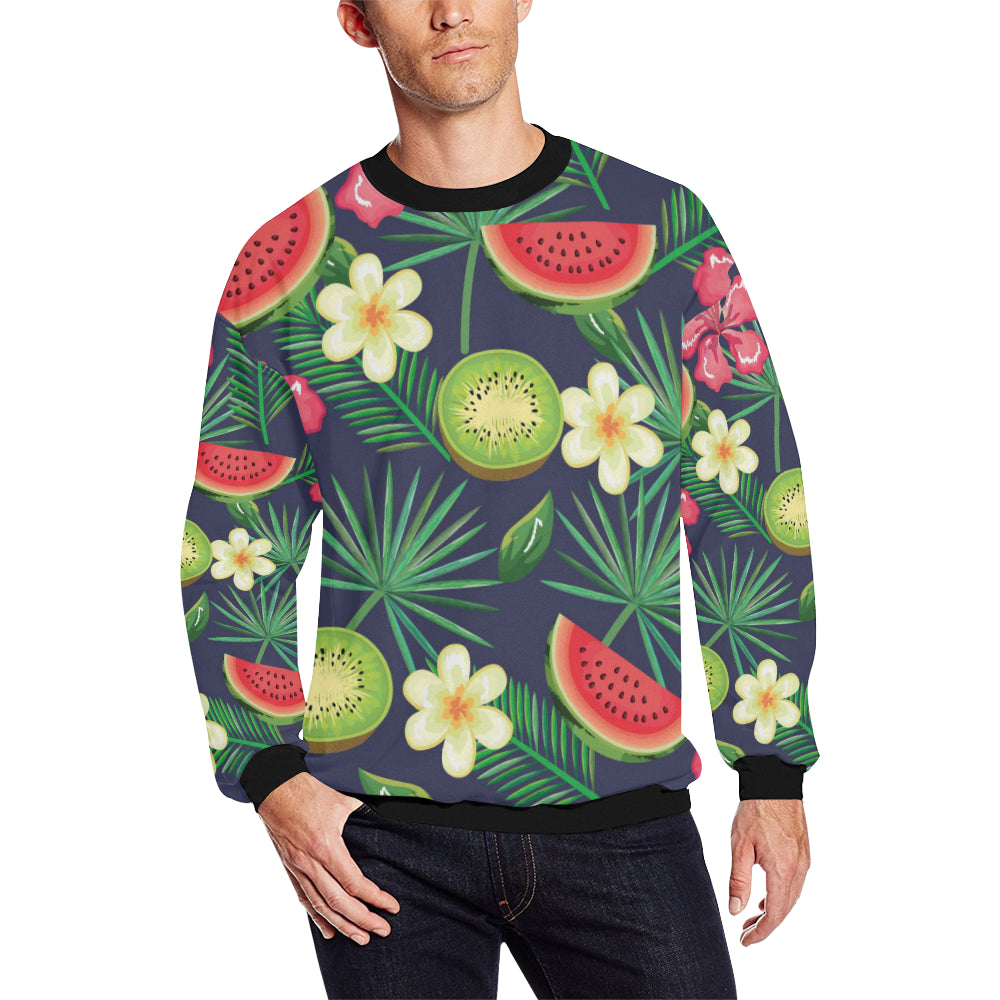 Tropical Fruits Pattern Print Design TF05 Men Long Sleeve Sweatshirt